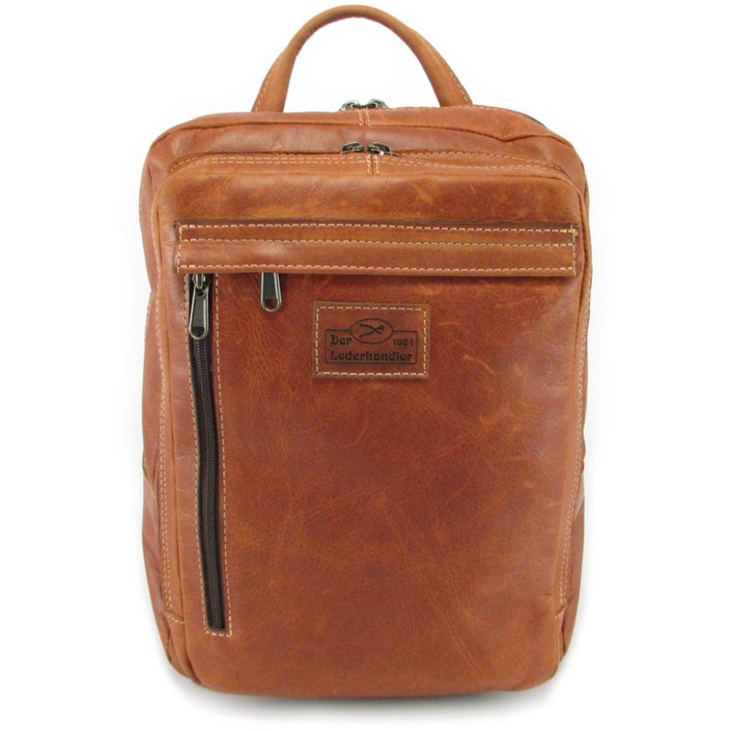 LEDER BACKPACK BENJAMIN SMALL STIFF TOBACCO